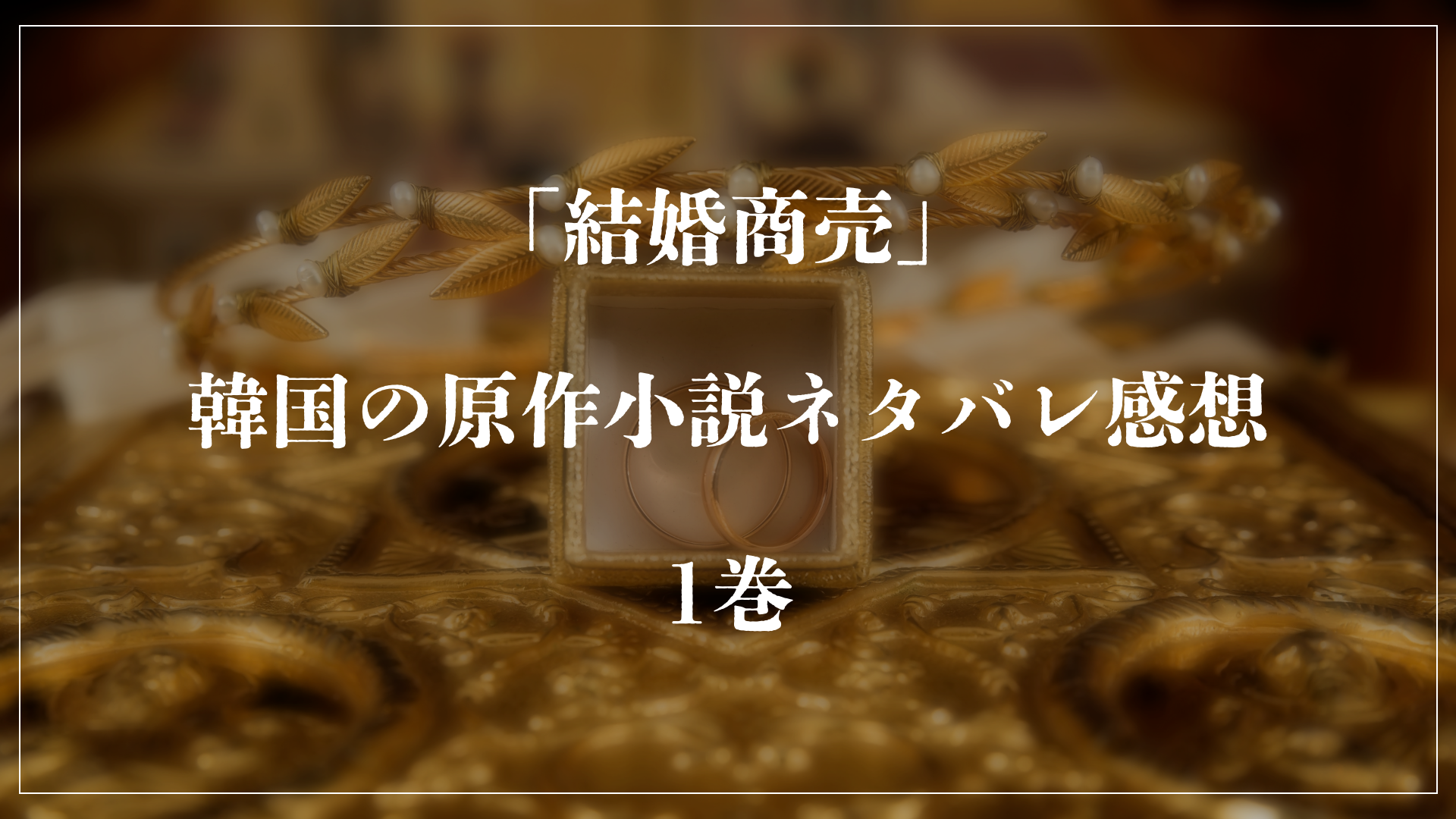 結婚商売 原作小説 1~4巻 結婚商売」韓国の原作小説ネタバレ感想 ｜1巻｜国内から韓国